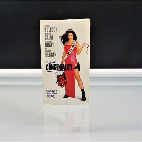 Miss Congeniality VHS 2000 Movie Sandra Bullock Michael Caine Benjamin Bratt - Picture 1 of 4